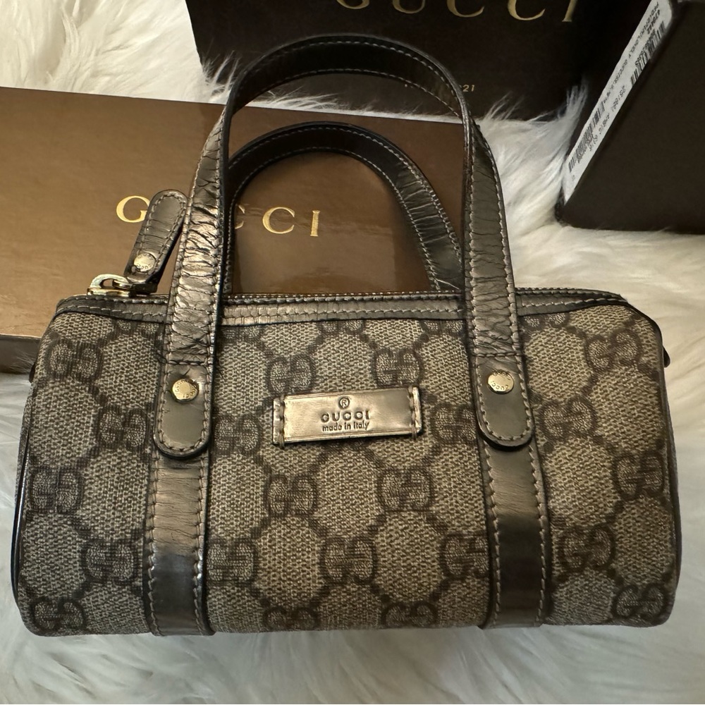 Authentic Gucci Mini Boston Gray - image 5